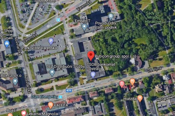 Mapa – Rubicon group, Ostrava
